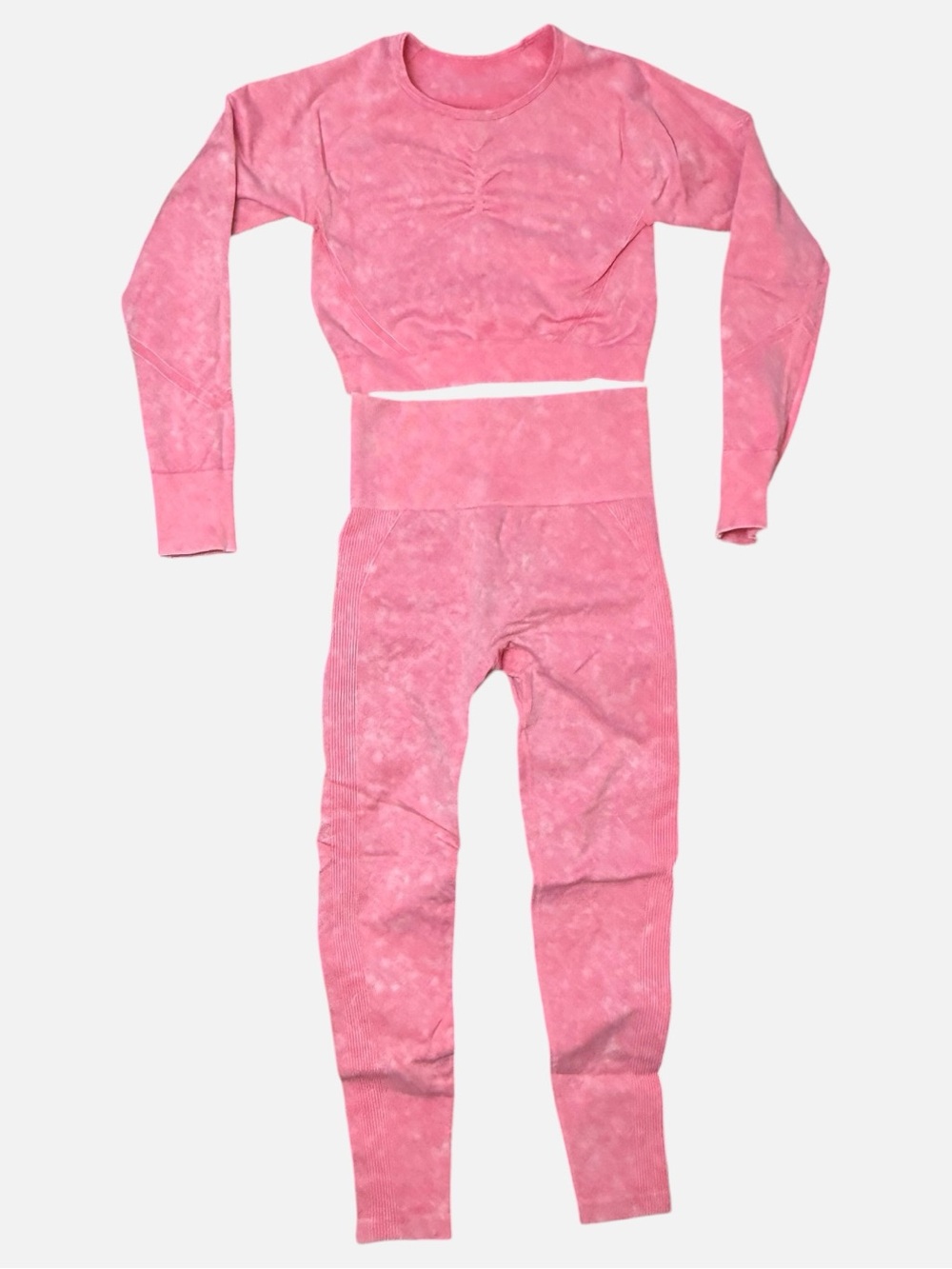Women’s Pink Seamless Activewear Gym Workout Set Size S - Picture 7 of 9